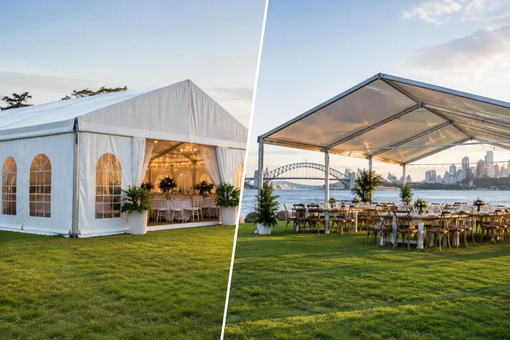 Marquee Walls vs Open Sides for Sydney Events